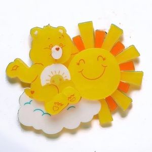 Funshine Yellow Sunshine Care Bears Carebears Erstwilder Acrylic Brooch